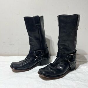 Vintage Durango Leather Military Engineer Boots Mens 9.5 USA Biker Motorcycle